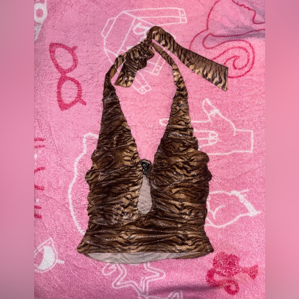 Windsor Brown and Black Animal Print Blouse